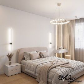 Дизайн двухкомнатной квартиры с кухней-гостиной в ЖК Атлант | Портфолио